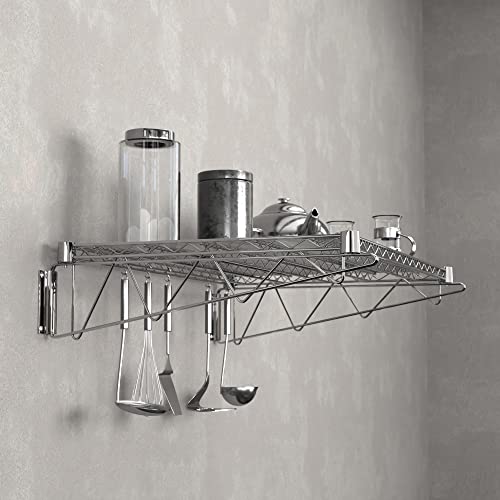 24" x 36" Chrome Wire Wall Mount Shelf - color: Chrome, size: 24" x 36"