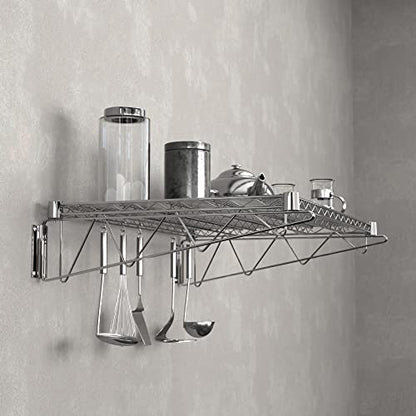 24" x 36" Chrome Wire Wall Mount Shelf - color: Chrome, size: 24" x 36"