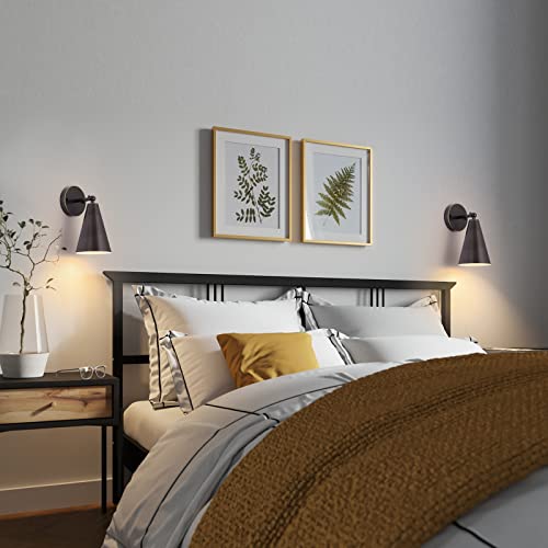 Oil Rubbed Bronze Farmhouse Wall Sconces Set of Two, Rustic Adjustable Interior Sconce Light Fixture Hardwired with Metal Shade,Indoor Industrial Lamp for Hallway,Bedroom,Living Room - color: Oil-Rubbed Bronze