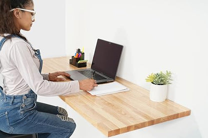SafeRacks 48" Heavy Duty Wall Mounted Folding Table & Workbench - size: 48"