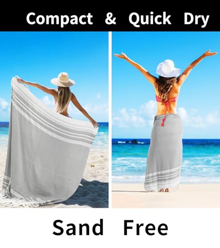 Extra Large Turkish Beach Towel Picnic Mat Throw Blanket Camping Mat Lightweight Oversized Giant Mexican Serape Baja Cobijas Mexicanas Para Mesa Lawn Patio Park Stadium Outside Festival Grass Hammock - color: Teal, size: Giant Large 82''x88''