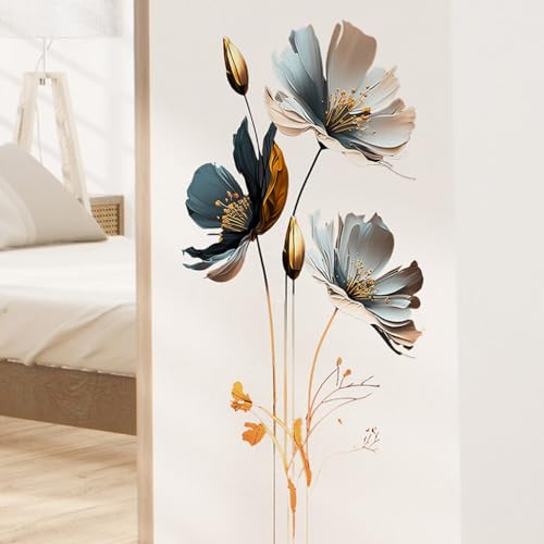 3D Wall Stickers DIY Flower Wall Decal Removable Waterproof Wall Art Decor for Bedroom Living Room Offices Home Decoration (Floral) - color: Floral