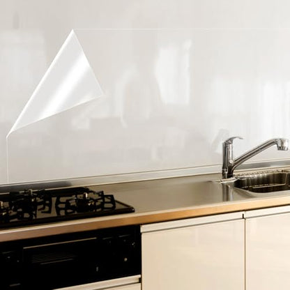 Clear Contact Paper Oil Proof Waterproof Wallpaper for Kitchen Backsplash | Self Adhesive Vinyl Film High Temperature Resistant Transparent Removable Paper for Cupboard Door Wall Kitchen 23.6In*196In - size: 23.6"W x 196"L