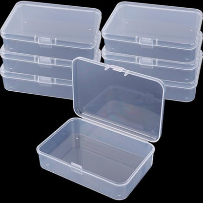 1pcs Transparent Plastic Storage Box Rectangular Dustproof Boxes Desktop Drawer Organizer Container for Home (L,10 * 7.5 * 2.5cm) - color: L,10*7.5*2.5cm