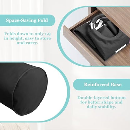 WOOHA 125L Large laundry basket,Collapsible laundry hamper, Tall Clothes Baskets Folding Washing Bin Foldable Fabric Hamper Bags for Bedroom, Closet,Bathroom,College,laundry bag,Black - color: Black, size: 125L-XXXL
