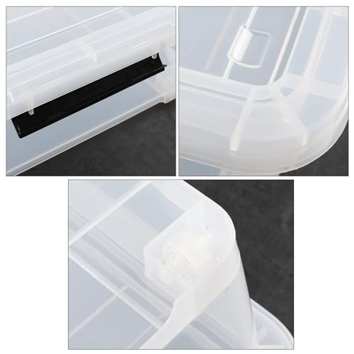 40 Quart Under Bed Plastic Storage Bins Wheels, Set of 3 | Clear Plastic Underbed Containers with Lid, Rolling Wheels for Easy Slide-Out, Space-Saving Organizer for Clothes and Shoes - size: 40 Quart