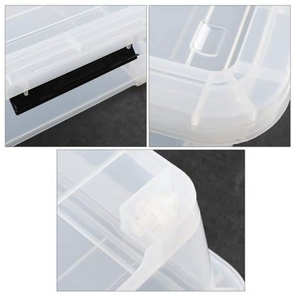 40 Quart Under Bed Plastic Storage Bins Wheels, Set of 3 | Clear Plastic Underbed Containers with Lid, Rolling Wheels for Easy Slide-Out, Space-Saving Organizer for Clothes and Shoes - size: 40 Quart
