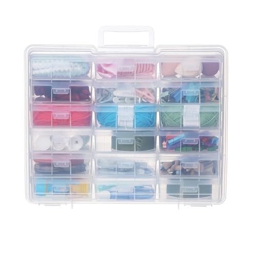 Plastic Storage Box with 18 Small Boxes Large Storage Box (18 Pack-Clear) | Multifunctional Design,Stackable,See Through,Versatile Organization,Space-Saving,Durable,Dust Protection,Clear - color: 18 Pack Small -Clear