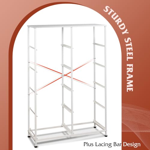 WLIVE Tall Dresser for Bedroom with 10 Fabric Drawers, White | 10 Drawers, Fabric Dresser for Closet, Storage Tower with Cabinet, Metal Frame - color: White