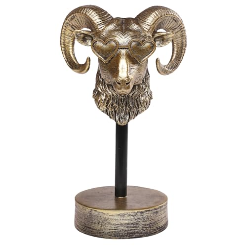 Handcrafted Resin Sculpture (Bighorn)- Modern Home Decor Accent, Trending Living Room & Office Decor, Elegant Tabletop & Shelf Decor for Desk, Bookshelf, Nightstand - Unique Gift Idea - style: Bighorn