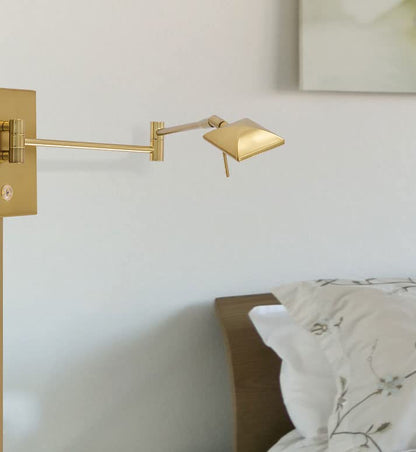 GEORGE KOVACS P4328-647 George's Reading Room LED Swing Arm Wall Lamp, 1-Light, 8 Total Watts, 6.25-in H x 13.75-in W, Copper Bronze Patina - color: Copper Bronze Patina