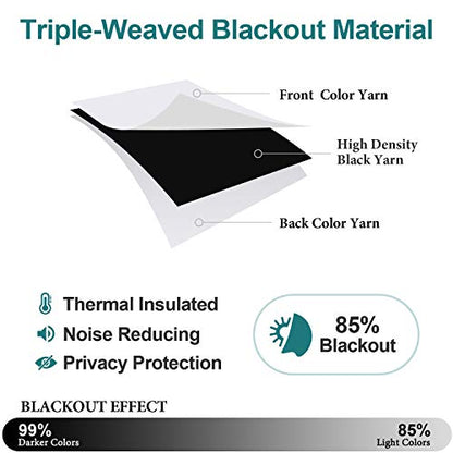 ChrisDowa Room Darkening Curtains for Bedroom and Living Room 40 Inch Long | 2 Panels Set, Thermal Insulated, Noise Reducing, Grommet, Blackout, Window Treatment Drapes, Greyish White, 29 x 40 Inch - color: Greyish White, size: 29"W x 40"L (Pack of 2)