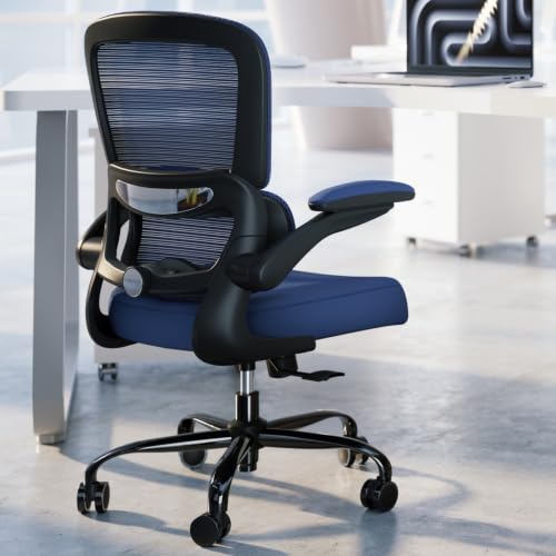 TRALT Office Chair - Ergonomic Desk Chair with Adjustable Lumbar Support, Mesh Computer Chair, Executive Chair for Home Office Comfortable Lumbar Support (1, Deep Blue) - color: Deep Blue