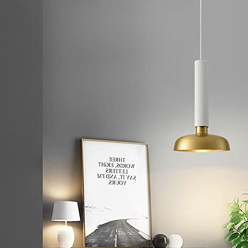 Brass Metal Material LED Pendant Lights Simple Golden Finish Home Hanging Lamp Bedroom Headboard Mini Chandelier Adjustable Height Ceiling Lamp Restaurant Decoration Light Fixture - color: Black