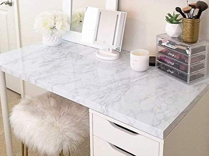 Marble Peel and Stick Wallpaper Kitchen Countertop & Cabinets Contact Paper | 17.7 inch x 78.7 inch Granite Wall Paper for Old Furniture Self Adhesive and Removable Easy to Apply - color: Gray/White, size: 17.7" x 78.7"