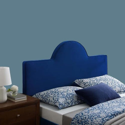 Ergode Dawn Performance Velvet Full/Queen Headboard - Elegant Sunrise Arch, Stain-Resistant Luxury