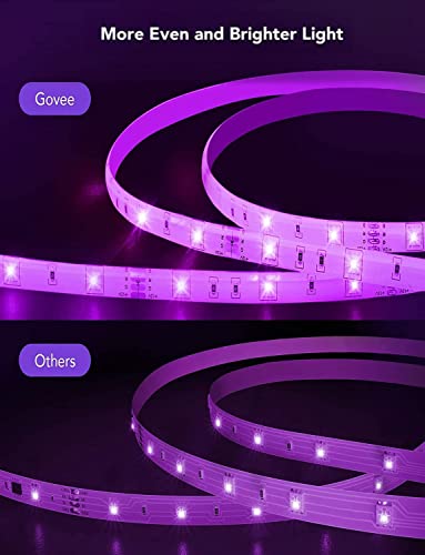 Govee RGB WiFi Led Strip Lights, 16.4ft Smart Led Lights with Music Sync Works with Alexa & Google Assistant, Smart Light Strip for Bedroom, Party, Eaves (ETL Certified Adapter Included)