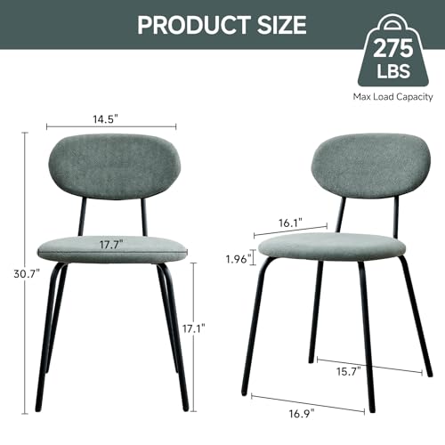 Stackable Guest Chairs Set of 4, Upholstered Waiting Room Chairs with Metal Legs for Reception, Breakroom, School, Meeting, Office - color: Green, size: Set of 4