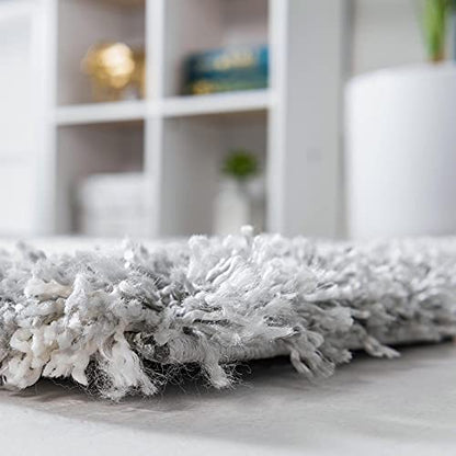 Rugs.com - Soft Touch Shag Rug – 3' 3 x 5' 3 Sage Green Plush Shag Rug – Modern Abstract Swirls, Soft for Bedrooms, Living Rooms, and Offices - color: Sage Green, size: 3' x 5' (Rectangular)