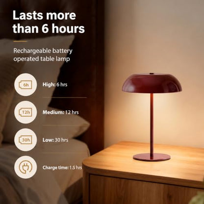 Cordless Table lamp - color: Red