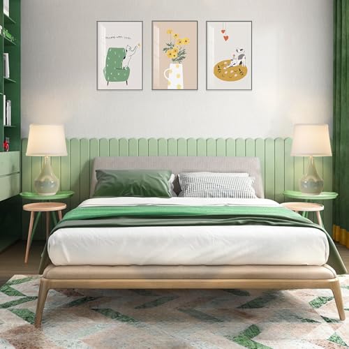 18" Table Lamp Set of 2, Ceramic Table Lamp Classic Beside Lamps Nightstand Lamp Modern Lamp for Living Room, Bedroom & Office Rocker Switch Sage Green-LED Bulbs Included - color: 18.63" Sage Green