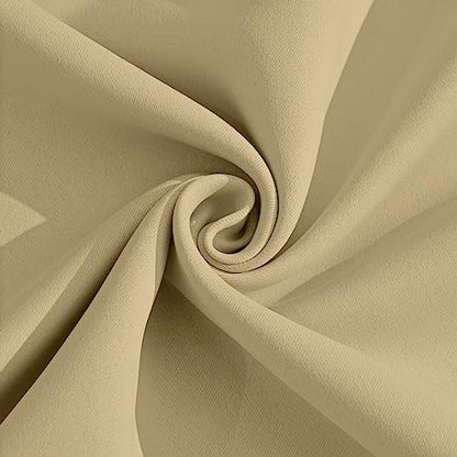 Yakamok Blackout Curtains 38x72 inch Beige Thermal Drapes-Bedroom | 2 panels,room darkening,thermal insulated,noise reducing,privacy protection,grommet window treatment,living room study dining - color: Beige, size: 38"W x 72"L (Pack of 2)