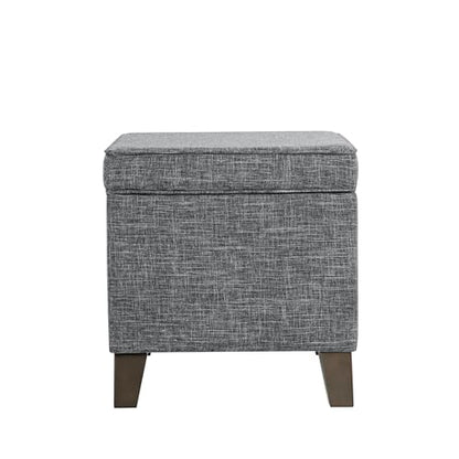 HomePop 24" Medium Square Storage Ottoman - Grey - color: Grey