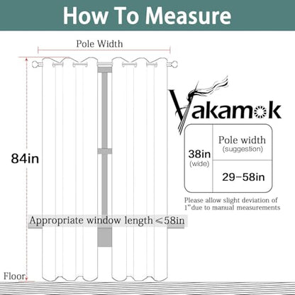 Yakamok Thermal Insulated Grommet Blackout Draperies/Drapes for Bedroom Window,Room Darkening Curtain Panels (2 Panels, W38 x L84 -Inch, Beige) | 2 panels,room darkening,thermal insulated,noise reducing,privacy protection,grommet window treatment,living r