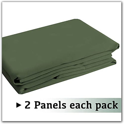 Turquoize Solid Blackout Drapes, Room Darkening, Themal Insulated, Grommet/Eyelet Top, Nursery/Living Room Curtains Each Panel 42" W x 63" L (Set of 2 Panels), Bronze Green - color: Bronze Green, size: 42"W x 63"L (Pack of 2)