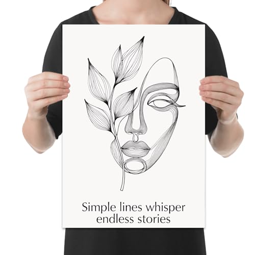 Minimalist Wall Art Poster Print - Simple Lines Whisper Endless Stories - 13x19 - Modern Decor