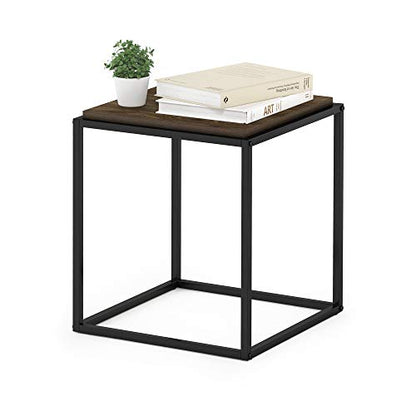 Furinno Moretti Cube Modern Stackable End Table Shelf, Columbia Walnut - color: Columbia Walnut, size: Stackable Cube