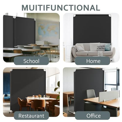 Room Divider for Privacy Protection，Black - color: Black