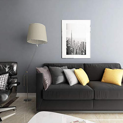Livelynine 15.8x197 Light Grey Contact Paper Peel and Stick for Cabinets Rental Friendly Kitchen Cabinet Wallpaper Adhesive Vinyl Wrap Gray Desk Cover Removable Wall Paper Modern Bedroom Bathroom - color: Solid Gray, size: 15.8" x 197"
