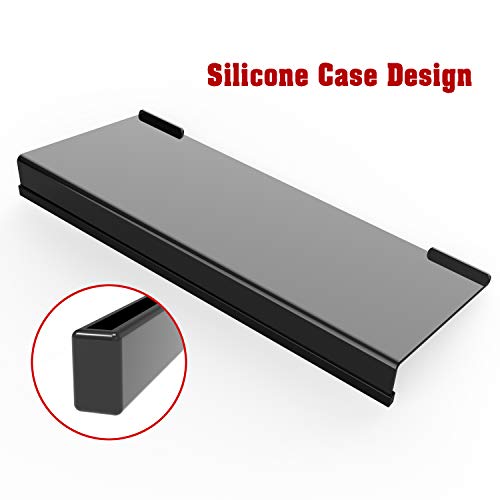 KOTEMON Mini Computer Keyboard Stand-11.8'' x 5.1''-Small Computer Keyboard Tray Acrylic Keyboard Holder for 78 Keys Universal Compact Keyboard, with Black Silicone Strip, Black