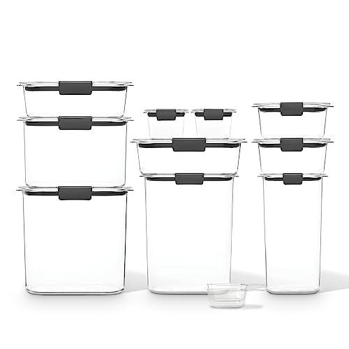 Rubbermaid Brilliance Pantry 10 Piece Set, Clear and Airtight Food and Pantry Storage Containers - size: Assorted Sizes (20-Piece)