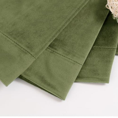 BGment Sage Green Velvet Blackout Curtains 72 Inches Long for Bedroom, 52 x 72 Inch Velvet Curtains Super Soft Thermal Insulated Privacy Room Darkening Drapes with Back Tab and Rod Pocket, 2 Panels - color: Sage Green, size: 52"W x 72"L (Pack of 2)