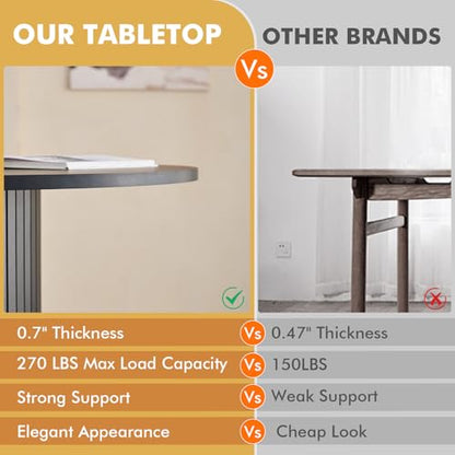 31.5" Round Dining Table for 2, Modern Small Pedestal Kitchen Table, Space Saving, for Apartment Dining Living Room,Black - color: Mini Black 31.5
