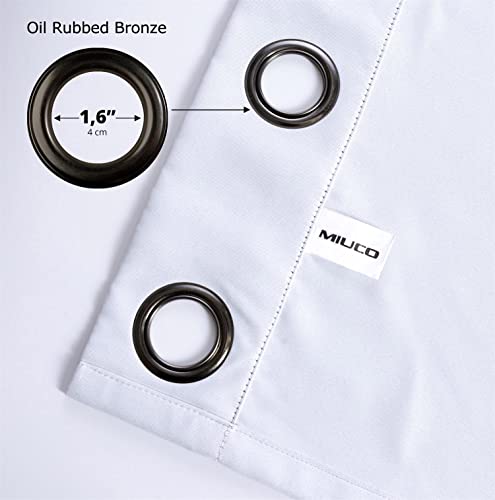 1 Pair Thermal Insulated Grommet 52-Inch-by-63-Inch Blackout Window Curtain Panels with 2 Tie Backs, Greyish White - color: Greyish White, size: 52"W x 63"L (Pack of 2)