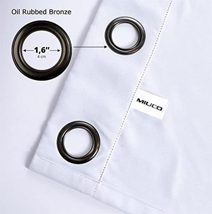 1 Pair Thermal Insulated Grommet 52-Inch-by-63-Inch Blackout Window Curtain Panels with 2 Tie Backs, Greyish White - color: Greyish White, size: 52"W x 63"L (Pack of 2)