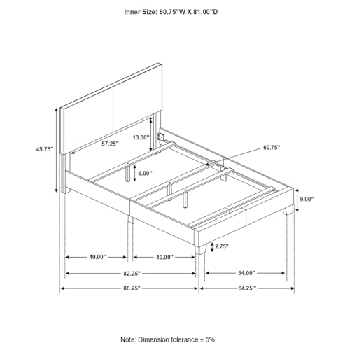 Grey Upholstered Bed Frame