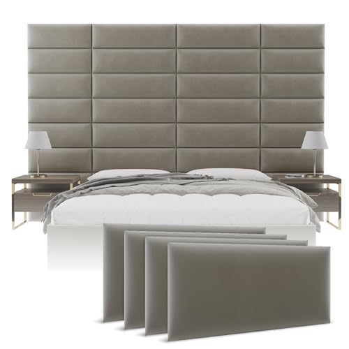 Vänt Wall Mounted Headboard Panels, King/Twin, Velvet Sand Storm - color: Velvet Sand Storm, size: 39"