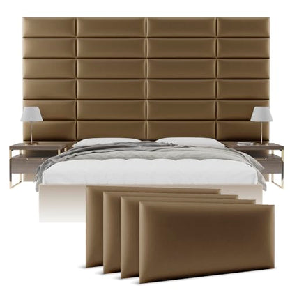 Vänt Wall Mounted Headboard Panels, Queen/Full, Metallic Gold - color: Metallic Gold, size: 30"