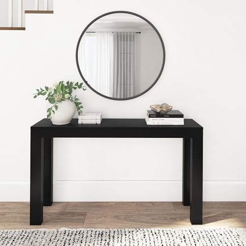 Plank+Beam Modern Console Table, 56 Inch, Black | Non-Toxic Finishes, Versatile Design, Modern Design, Easy Assembly, Modern Style, Quick Setup, Solid Wood - color: Black, size: 56 Inch