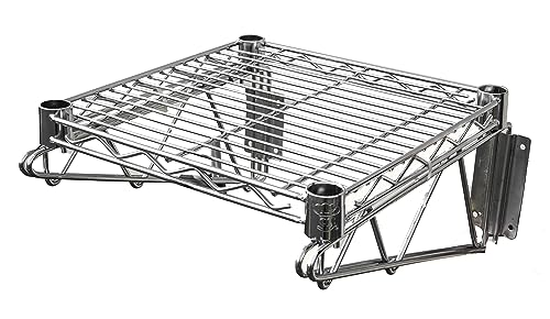 Heavy Duty Chrome Wire Storage Wall Shelf (18" x 18") - size: 18" x 18"