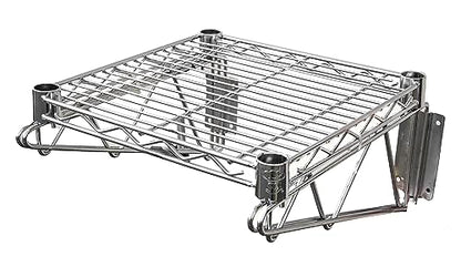 Heavy Duty Chrome Wire Storage Wall Shelf (18" x 18") - size: 18" x 18"