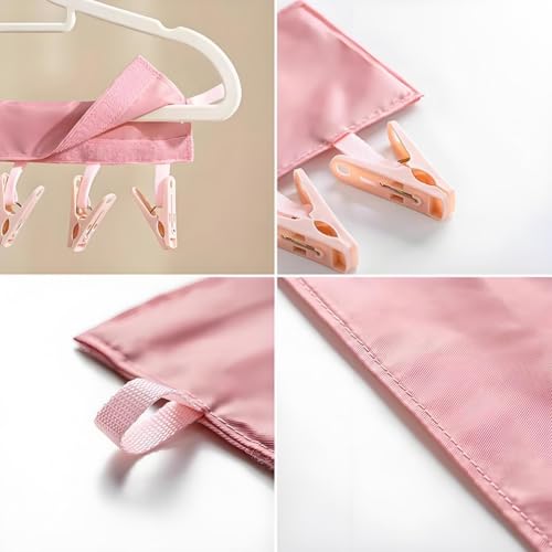 Portable Drying Rack for Travel Hanger with Pins, Folding Travel Hangers with Clips,Works as Hanger for Swimsuit Drying Rack,Sock Drying Rack and Cruise