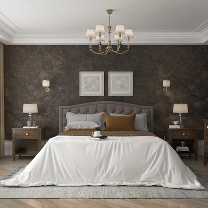 3yecao 16"×118" Thick Dark Tan Grey Concrete Wallpaper Peel and Stick Glossy Charcoal Gray Concrete Contact Paper Vinyl Adhesive Waterproof Brown Taupe Cement Stickers for Countertops Kitchen Walls - color: Dark Brown Grey, size: 16" x 118"