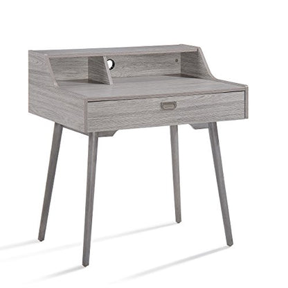 Christopher Knight Home Ellison Mid-Century Modern Fiberboard Home Office Desk, Grey Oak Finish