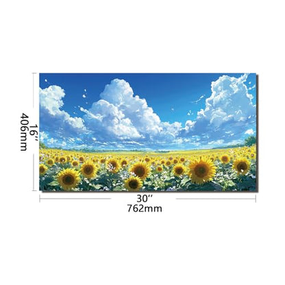 Evgosm Tempered Glass Backsplash for Kitchen, sunflower Stove Splashback, Glass Backsplash, Used for Kitchen Wall Protection and Decoration, Easy to Install and Clean. (30x16'') - size: 30"L x 16"W