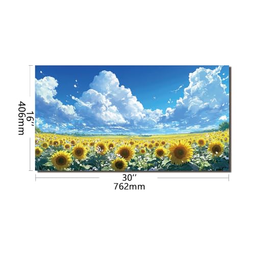 Evgosm Tempered Glass Backsplash for Kitchen, sunflower Stove Splashback, Glass Backsplash, Used for Kitchen Wall Protection and Decoration, Easy to Install and Clean. (30x16'') - size: 30"L x 16"W